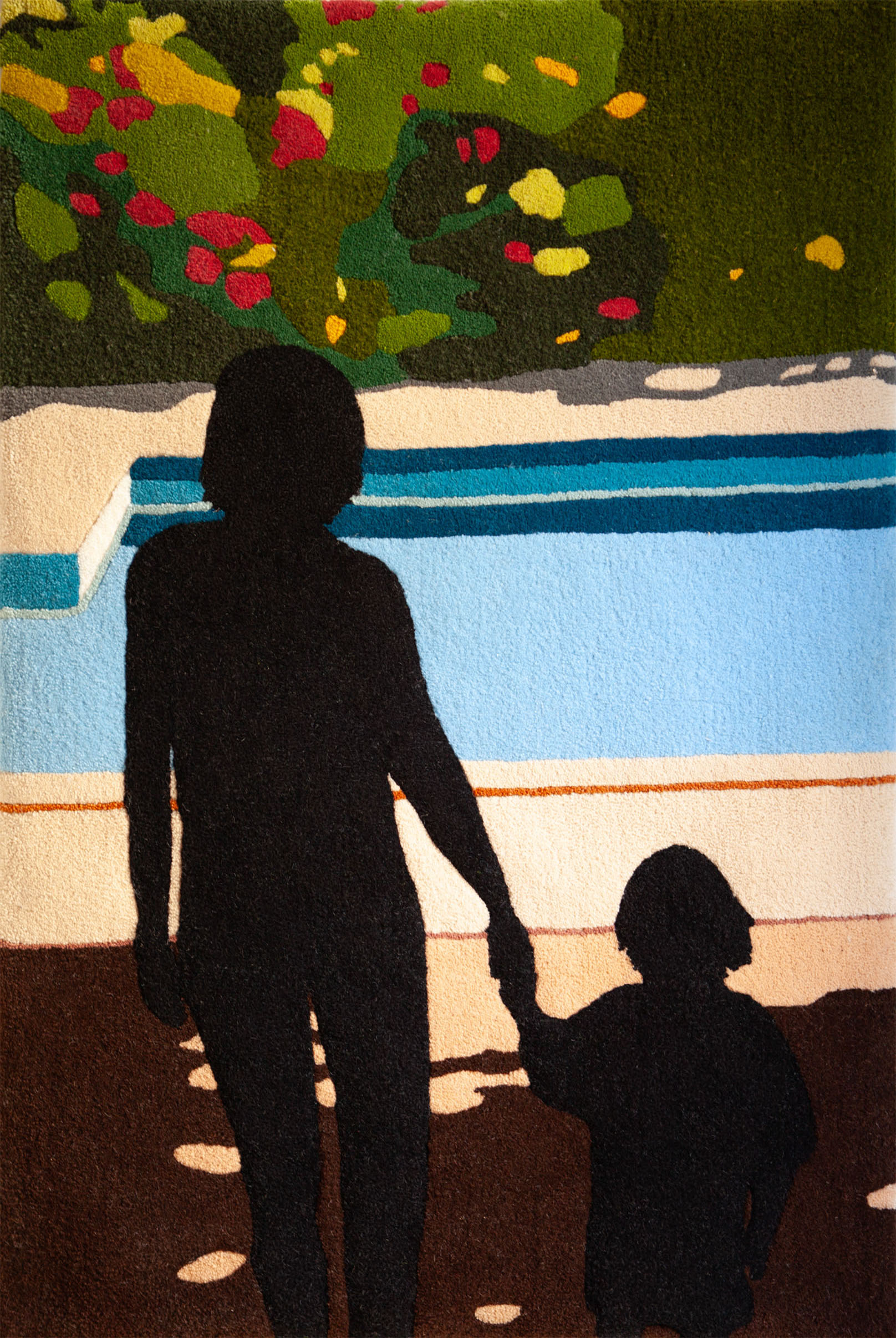 Descente à la piscine